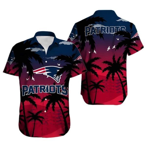 New England Patriots Hawaiian Crimson Palm Paradise 1