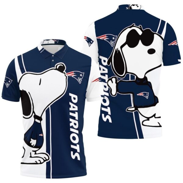 New England Patriots Snoopy Lover 3D Printed Polo 1