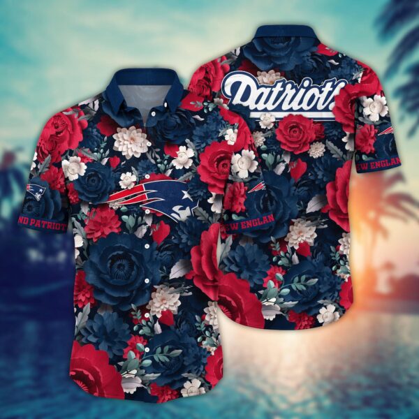 New England Patriots Sunset Wave Hawaiian