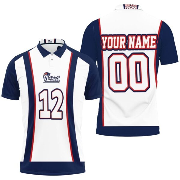 New England Patriots Tom Brady 12 Football Fans 3D Polo 1