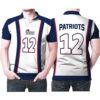 New England Patriots Tom Brady 12 Football Legend 3D Polo 1