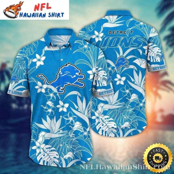 Oceanic Blue Floral Detroit Lions Hawaiian For Men 1