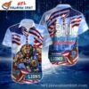 Patriotic Pride Detroit Lions Custom Hawaiian 1