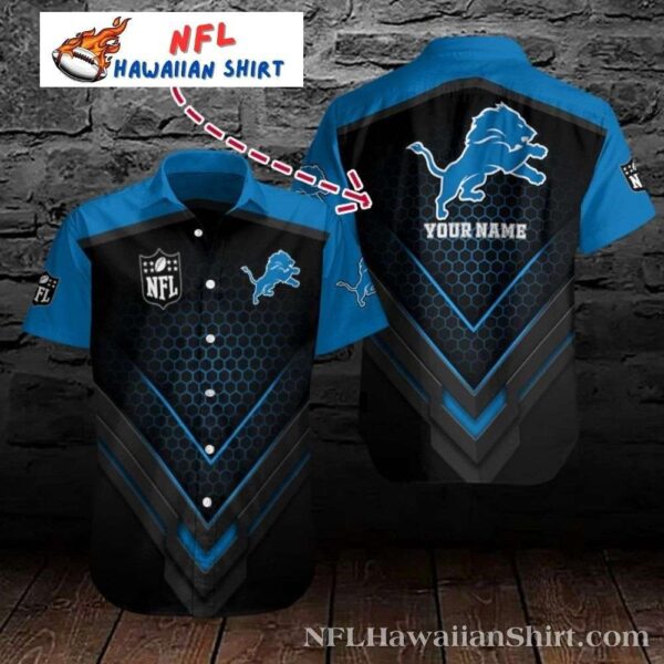 Personalized Detroit Lions Gridiron Cool Tech Hawaiian 1