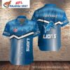 Personalized Detroit Lions Gridiron Mesh Hawaiian 1