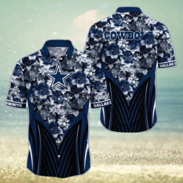 Personalized Name NFL Dallas Cowboys Hawaiian 3D Flower Pattern Summer Gift 1