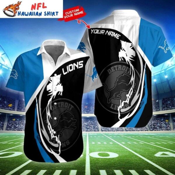 Sleek Detroit Lions Silver Edition Custom Hawaiian Shirt 1