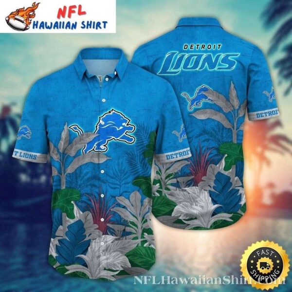 Tropical Roar Detroit Lions Jungle Hawaiian Shirt 1