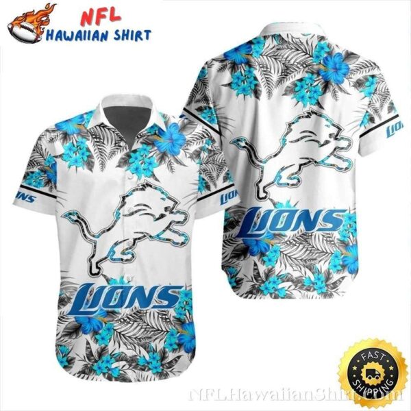 Turquoise Tiki Detroit Lions Summer Hawaiian Shirt 1