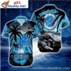 Vintage Ride Detroit Lions Palm Silhouette Hawaiian Shirt 1