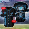 custom skull hold logo detroit lions all over printed baseball jersey style shirt