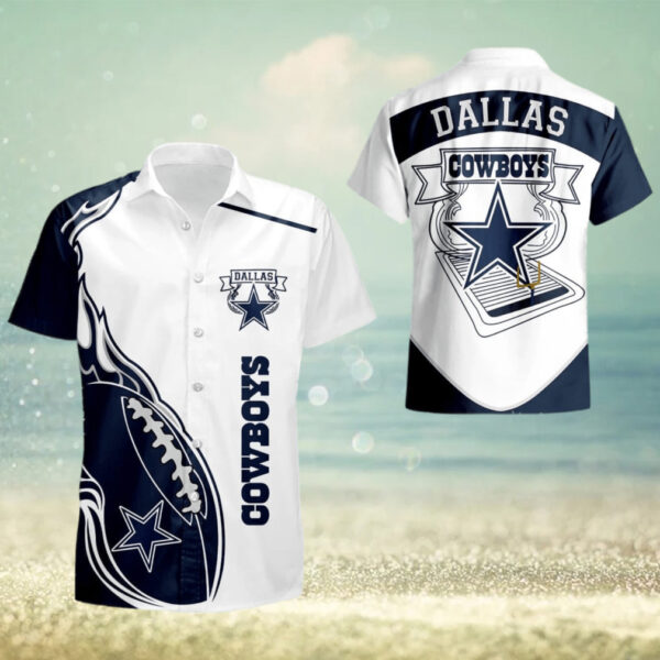 Dallas Cowboys Mens Fireball Summer Hawaiian 1