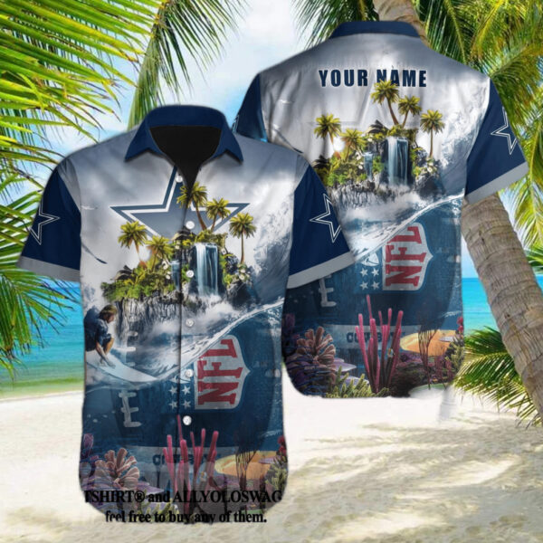 Dallas Cowboys NFL For Fans Full Printing Summer Vibes Hawaiian 1