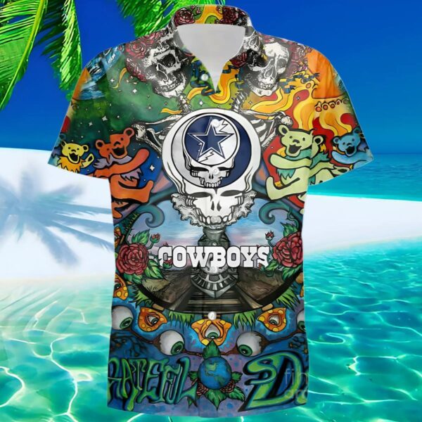 NFL Grateful Dead Cowboys Hawaiian Shirts 1