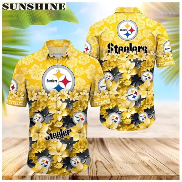 NFL Pittsburgh Steelers Flower Hawaiian Shirt Trending Summer 1