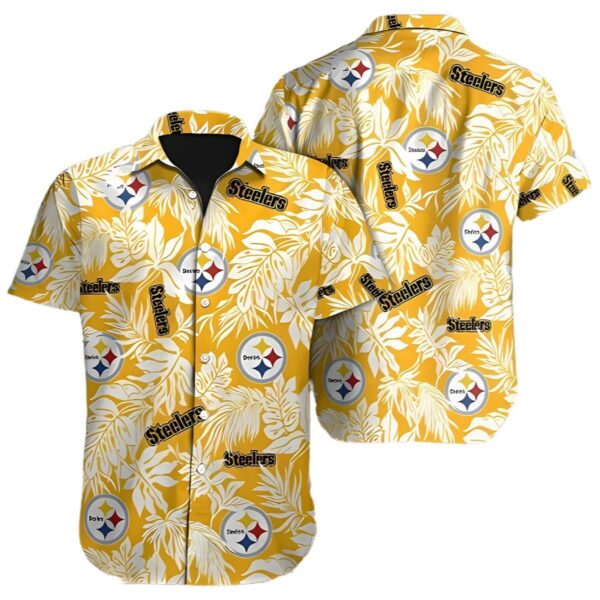 NFL Tropical Leafs Pittsburgh Steelers Hawaiian Shirt 1