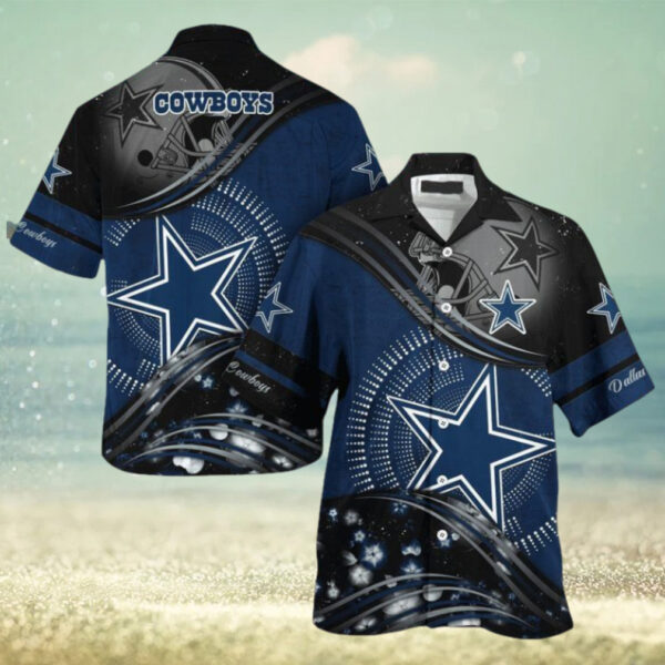 Nfl Dallas Cowboys Highlight Logo Grey Trendy Hawaiian Aloha 1