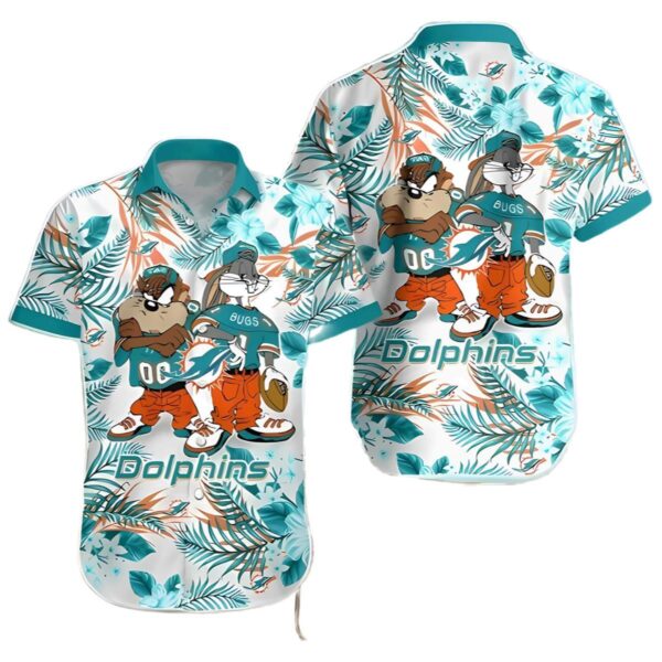 Taz And Bugs Miami Dolphins Hawaiian Shirt NFL Gift 1