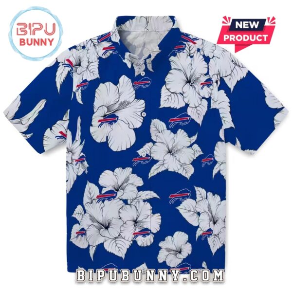 Buffalo Bills Hibiscus Blooms Hawaiian Shirt 1