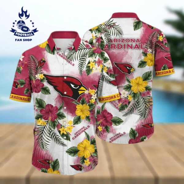 Arizona Cardinals NFL Aloha Pattern Hawaiian Shirt 2 NFL Hawaiian Shirt 1