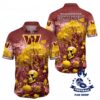 Washington Commanders Halloween Skull Pumpkin Hawaiian Shirt
