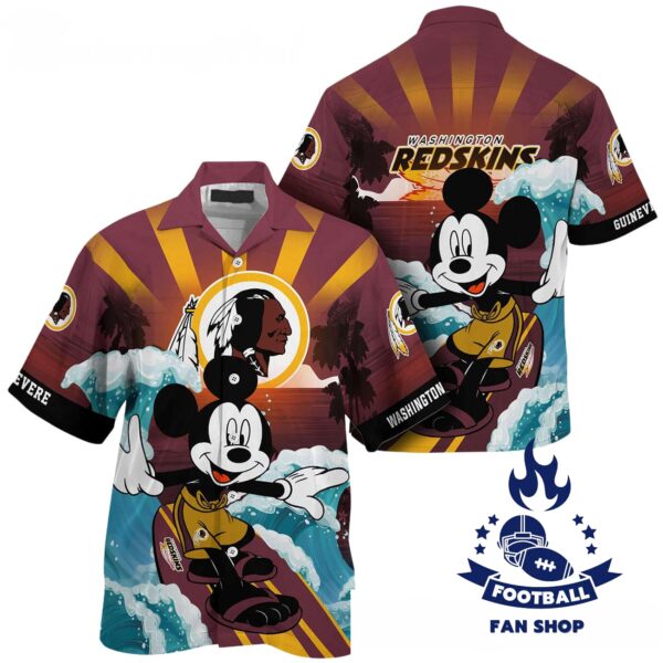 Washington Commanders Special Mickey Mouse Movies Design Summer Hawaiian Shirt