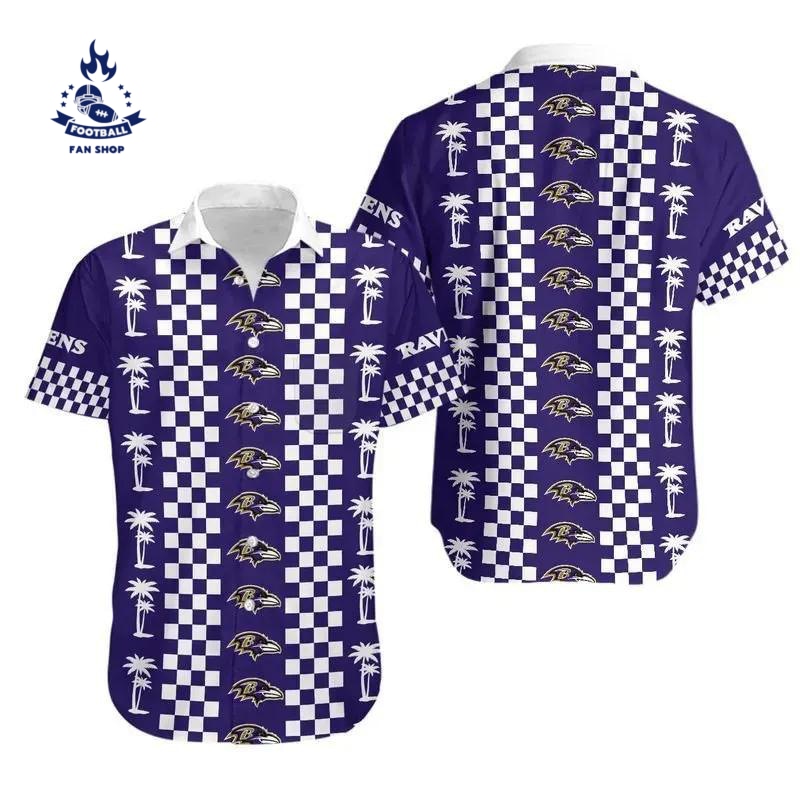 Baltimore Ravens Coconut Trees Hawaii Shirt Summer Collection, NFL Hawaiian Shirt