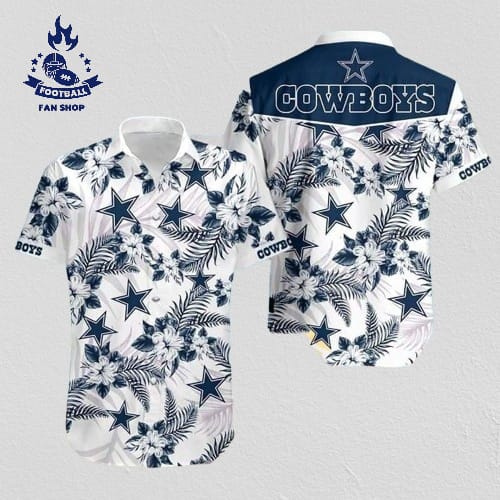 Dallas Cowboys Hawaiian Shirt Tropical Flower Pattern All Over Print