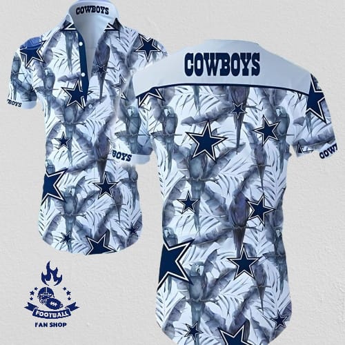 Dallas Cowboys Hawaiian Shirt Tropical Flower Pattern Beach Lovers Gift