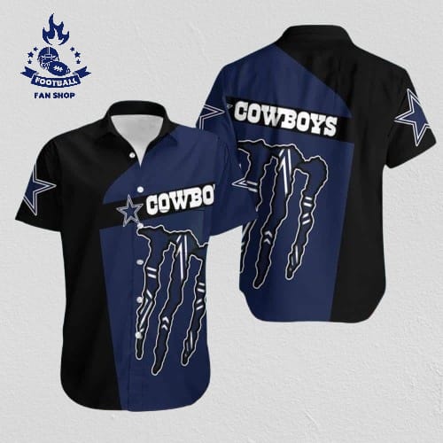 Monster Energy Dallas Cowboys Hawaiian Shirt Summer Beach