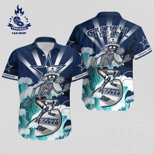Nfl Dallas Cowboys Grateful Dead Hawaiian Shirt