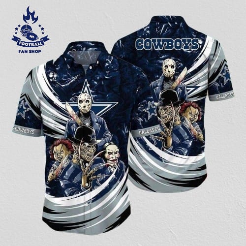 Nfl Dallas Cowboys Hawaiian Shirt Halloween Horror Character