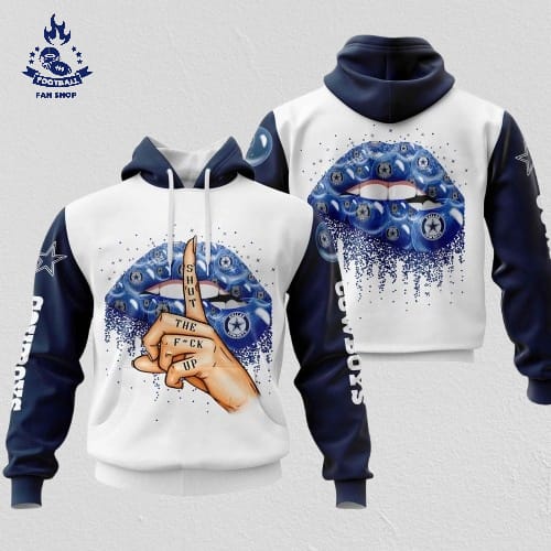 Dallas Cowboys All Over Print Lips 3D Hoodie Show Your Team Spirit