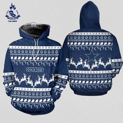 Dallas Cowboys Christmas Football NFL All Over print Christmas Hoodie