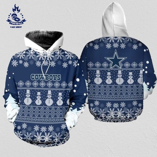 Dallas Cowboys Christmas Pine Football NFL All Over Print Hoodie Shirt