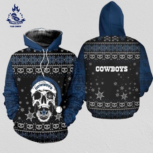 Dallas Cowboys Christmas Reindeer Football NFL All Over print Christmas Hoodie