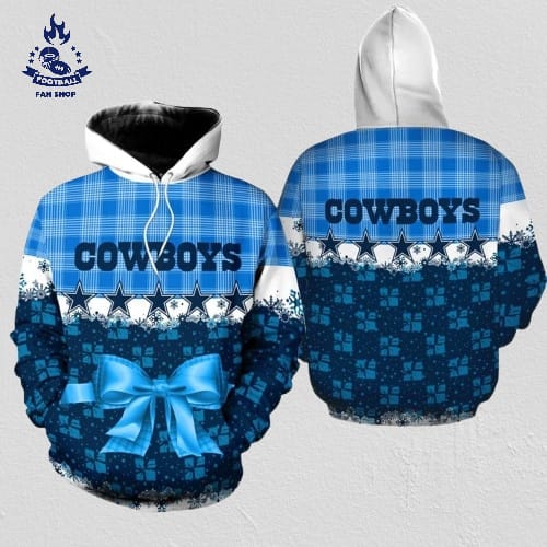 Dallas Cowboys Christmas Snowman Football NFL All Over print Christmas Hoodie
