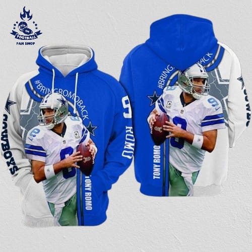 Dallas Cowboys Romo Back All Over Print Hoodie